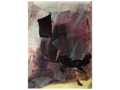 Black Horse, 2017, Paper/Acrylic 
70 x 50 cm